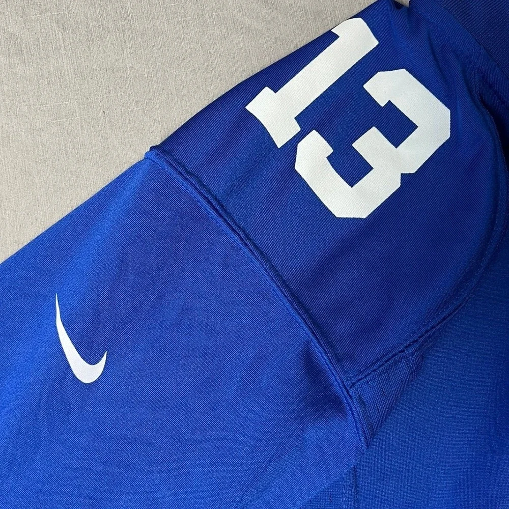 New York Giants Nike Jersey Kids L Blue NFL Football Beckham Jr 13 EUC